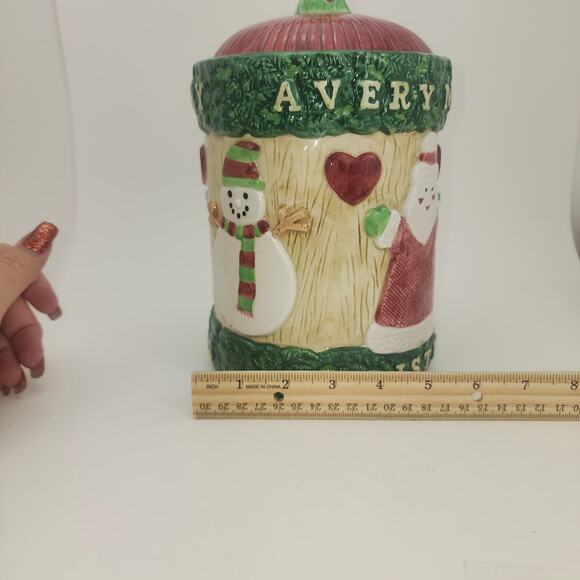 Fitz & Floyd Omnibus Cookie Jar A Very Merry Christmas Christmas Crafts Dillard - Picture 7 of 7